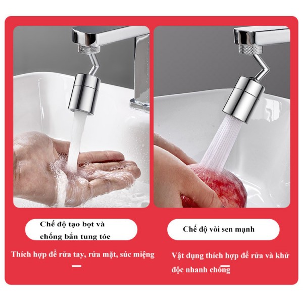 Đầu vòi nước chống tia nước bắn cho nhà bếp và nhà tắm inox