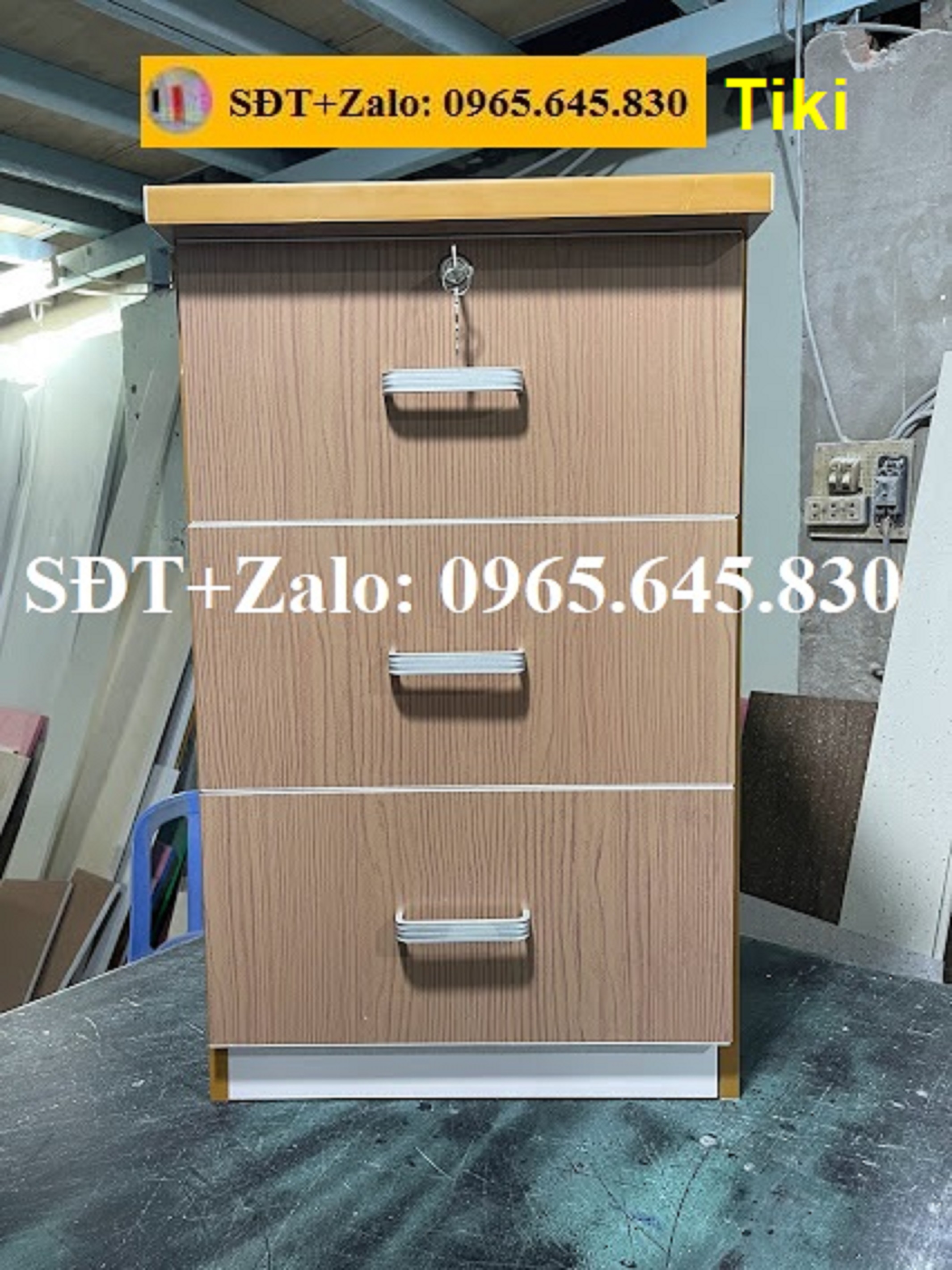 Tủ, Kệ Đầu Giường Nhựa Đài Loan Cao 68cm Ngang 42cm Màu Gỗ Đỏ 855