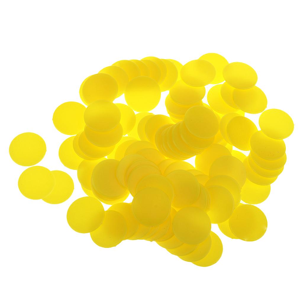 100x Opaque Plastic Board Game Counters Tiddly winks Numeracy