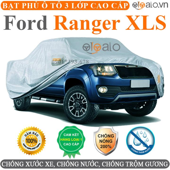Bạt phủ xe ô tô Ford Ranger XLS vải dù 3 lớp CAO CẤP BPXOT