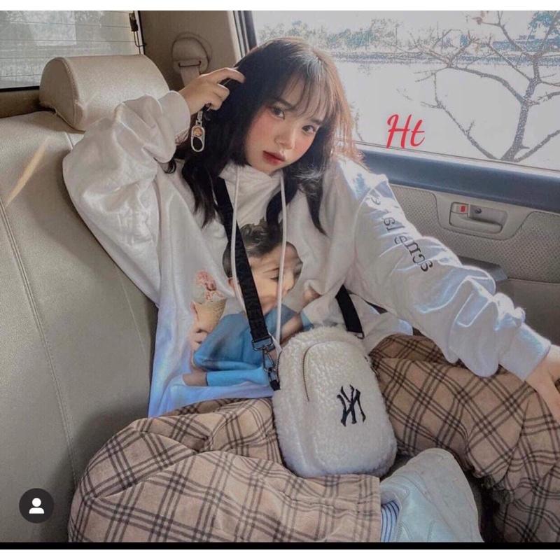 Áo hoodie cậu bé quần kẻ H2A