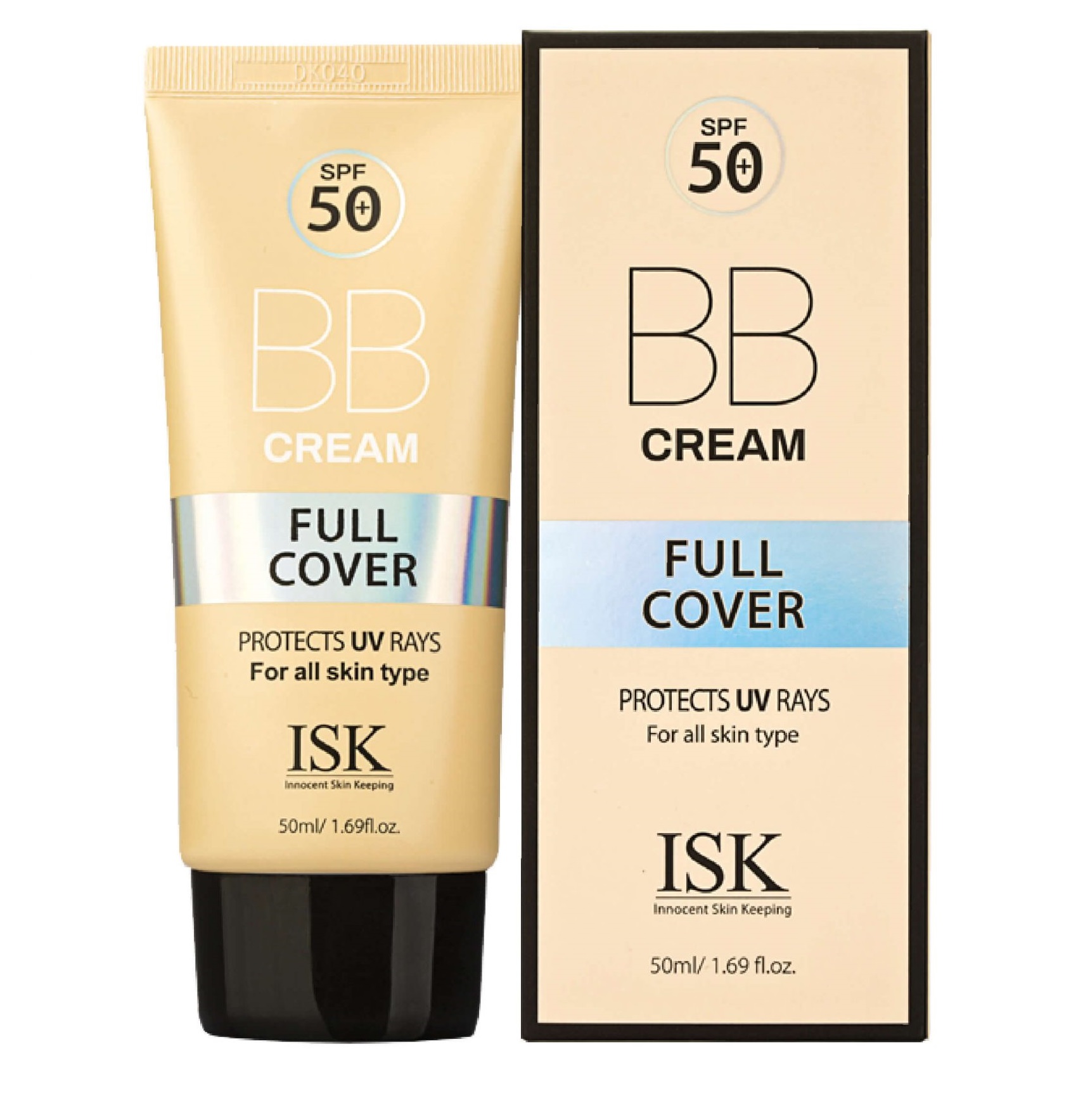 Kem nền BB Cream kiềm dầu, lâu trôi ISK FULL COVER BB CREAM SPF 50+/PA+++ Hàn quốc 45ml/ Hộp TẶNG 1 KHUÔN MÀY