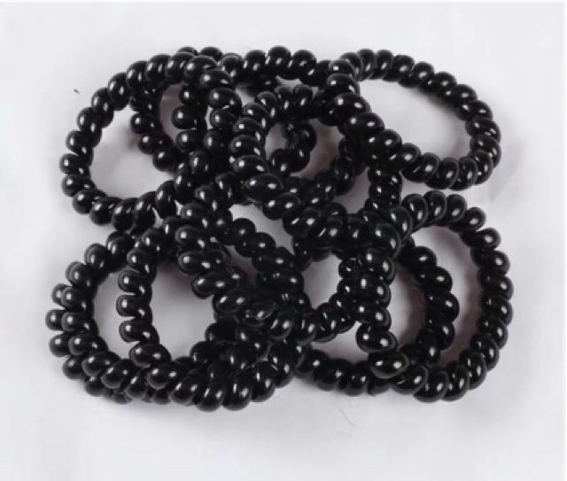 Chun buộc tóc lò xo:1c,màu đen,size to