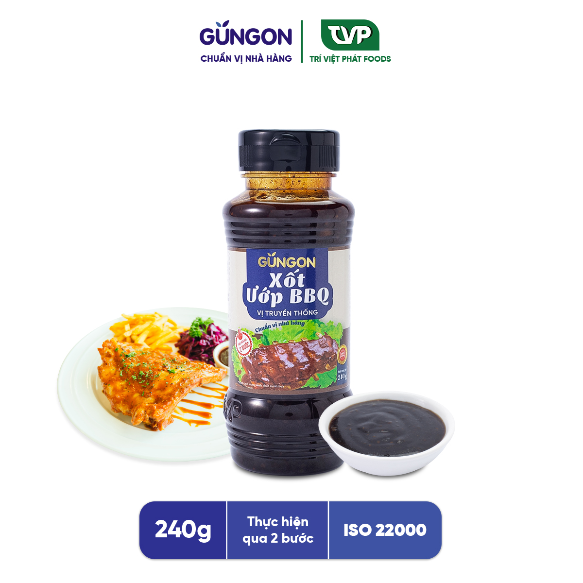 Xốt ướp BBQ vị truyền thống Gungon dùng cho thịt heo, gà, hải sản 240g