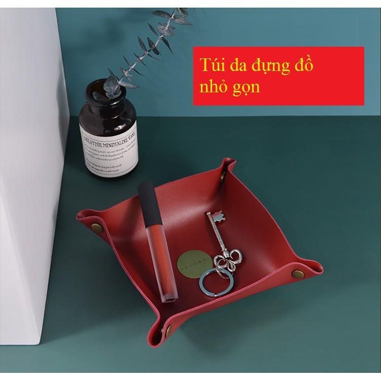 ️Khay Da PU Đựng Đồ Trang Sức, Thìa Khóa và Các Vật Dụng Nhỏ