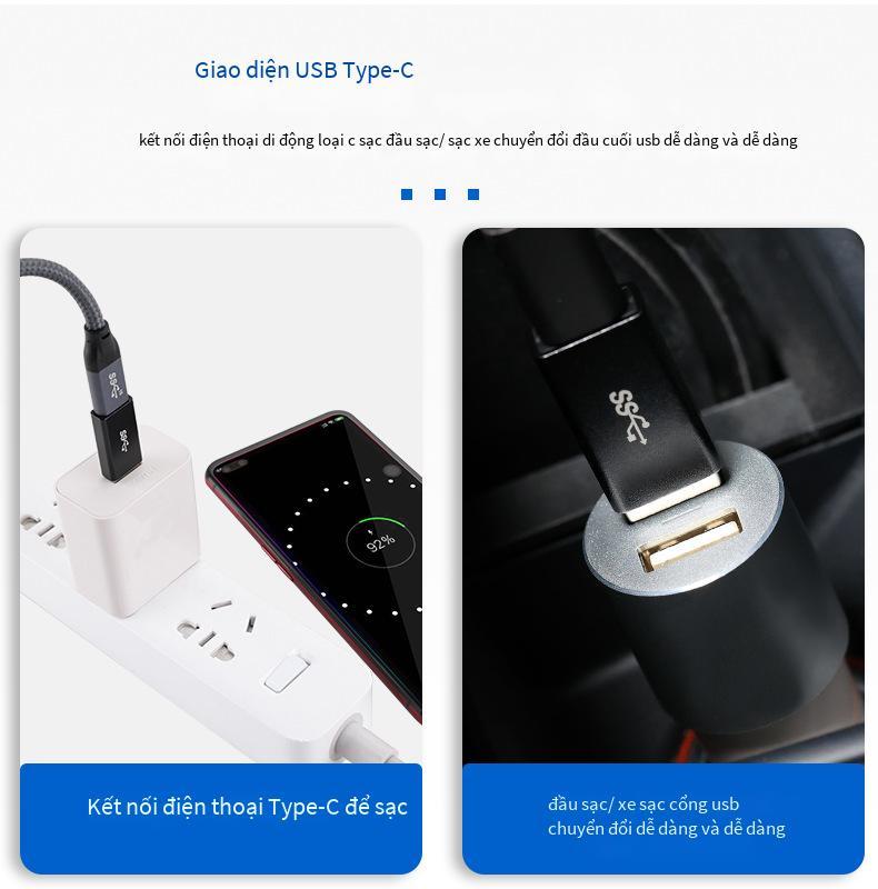 Giao hàng nhanh Bộ chuyển đổi 3.1USB sang type-c Một đầu đực sang đầu cái C phù hợp với bộ sạc không dây Apple typec type-c