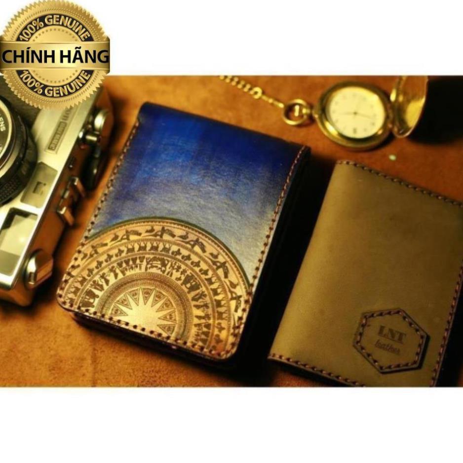 VÍ RAM TRỐNG ĐỒNG XANH DƯƠNG DÁNG NGANG – MỆNH THỦY VÀ MỆNH MỘC - HÀNG CHÍNH HÃNG RAM LEATHER .