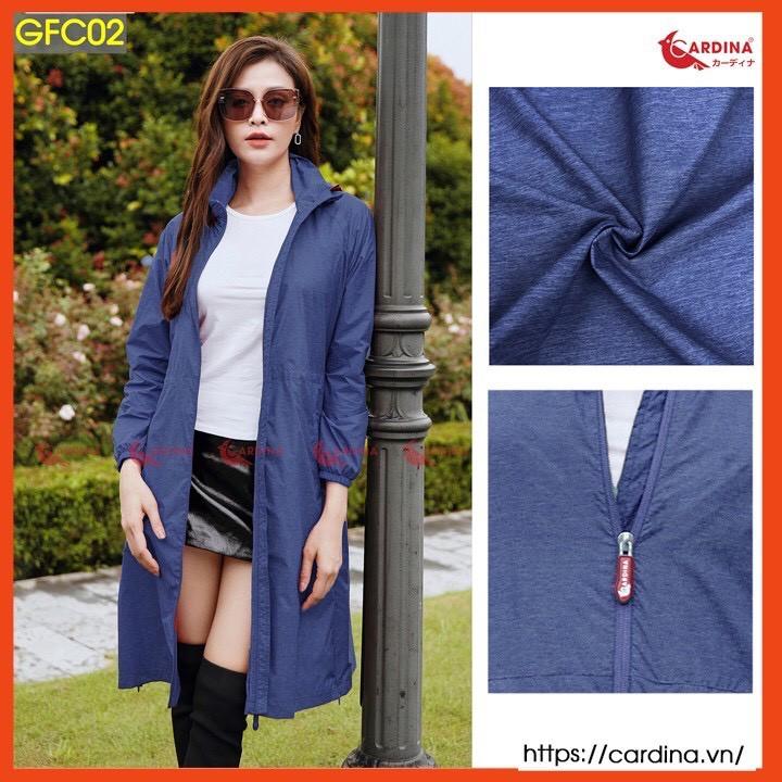Áo Choàng Gió Nữ Vân Xước, Dáng Dài 2 Lớp Cao Cấp Siêu Phẩm Cản Gió, Chống Thấm Nước, Kèm Đai Thắt Eo tôn dáng