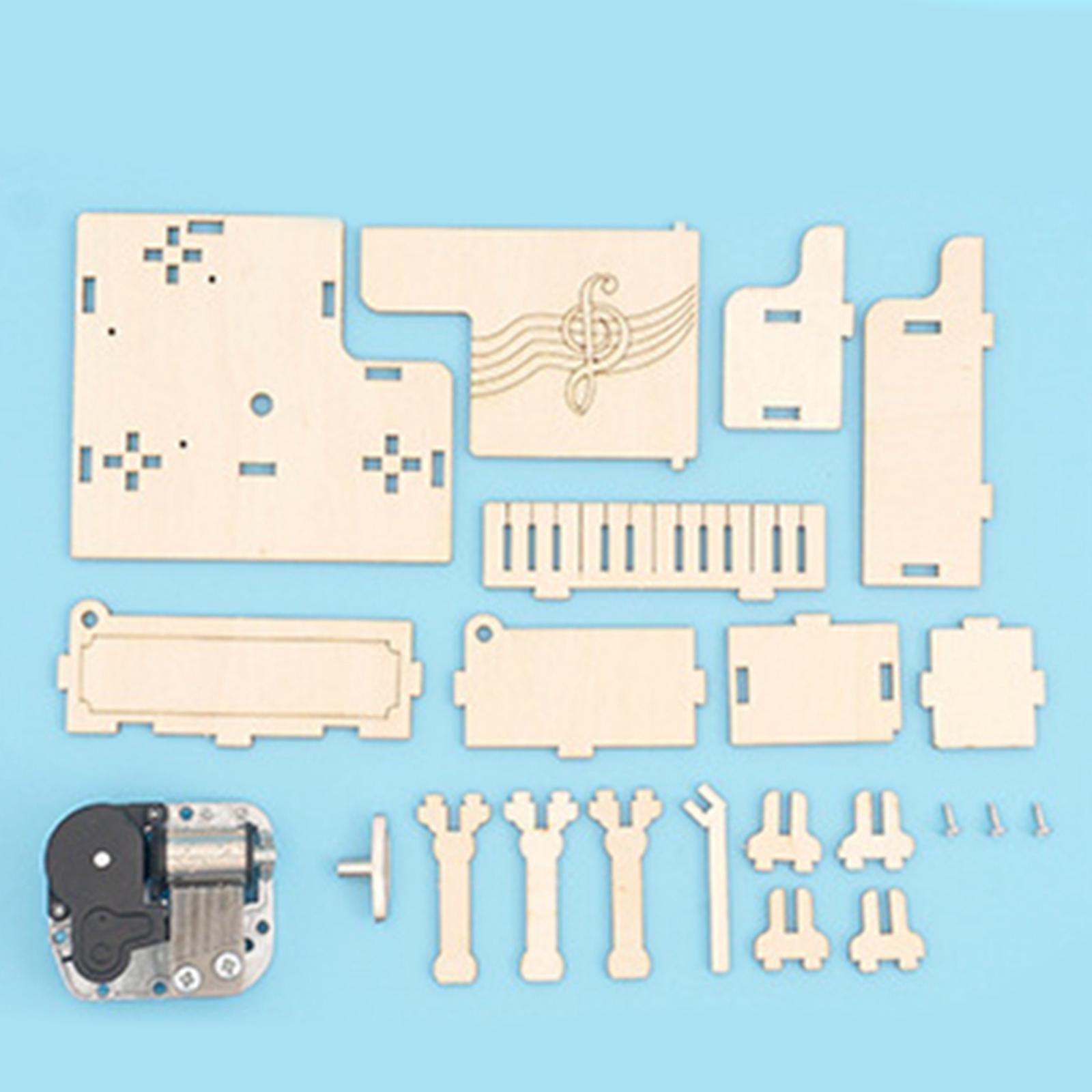 Wood DIY Piano Model Kit 3D Puzzle Mechanical Kid Educational Learning