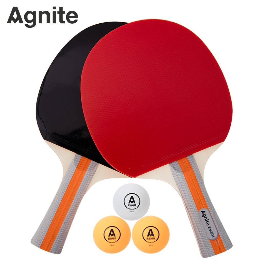 Cặp vơt bóng bàn tay cầm ngắn Agnite - Kèm bóng - 2 chiếc - F2320