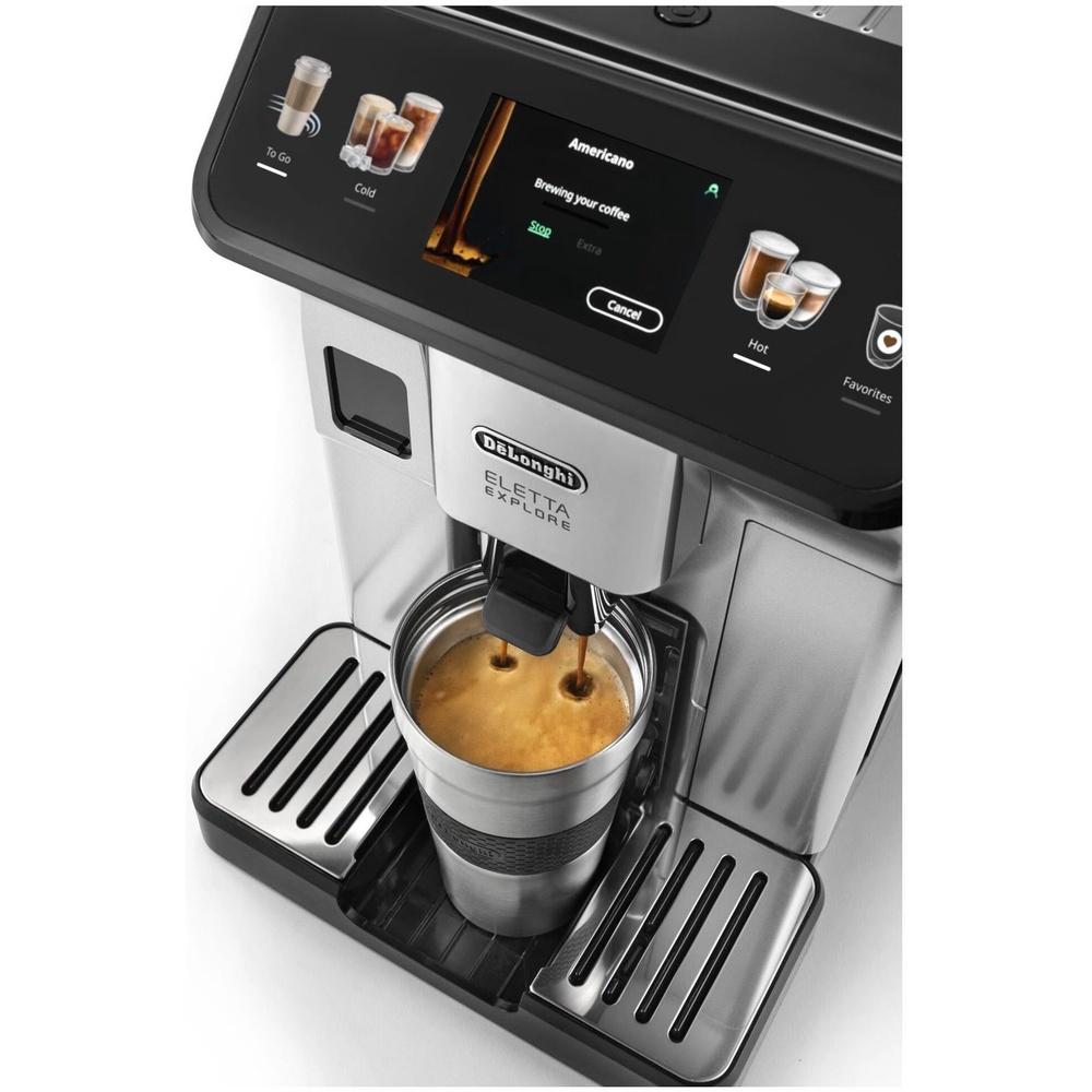 Máy Pha Cà Phê Tự Động DeLonghi ECAM 450.55.S Eletta Explore, Máy Pha Cafe, Espresso, Cappuccino, Nhập Đức, BH 12 Tháng