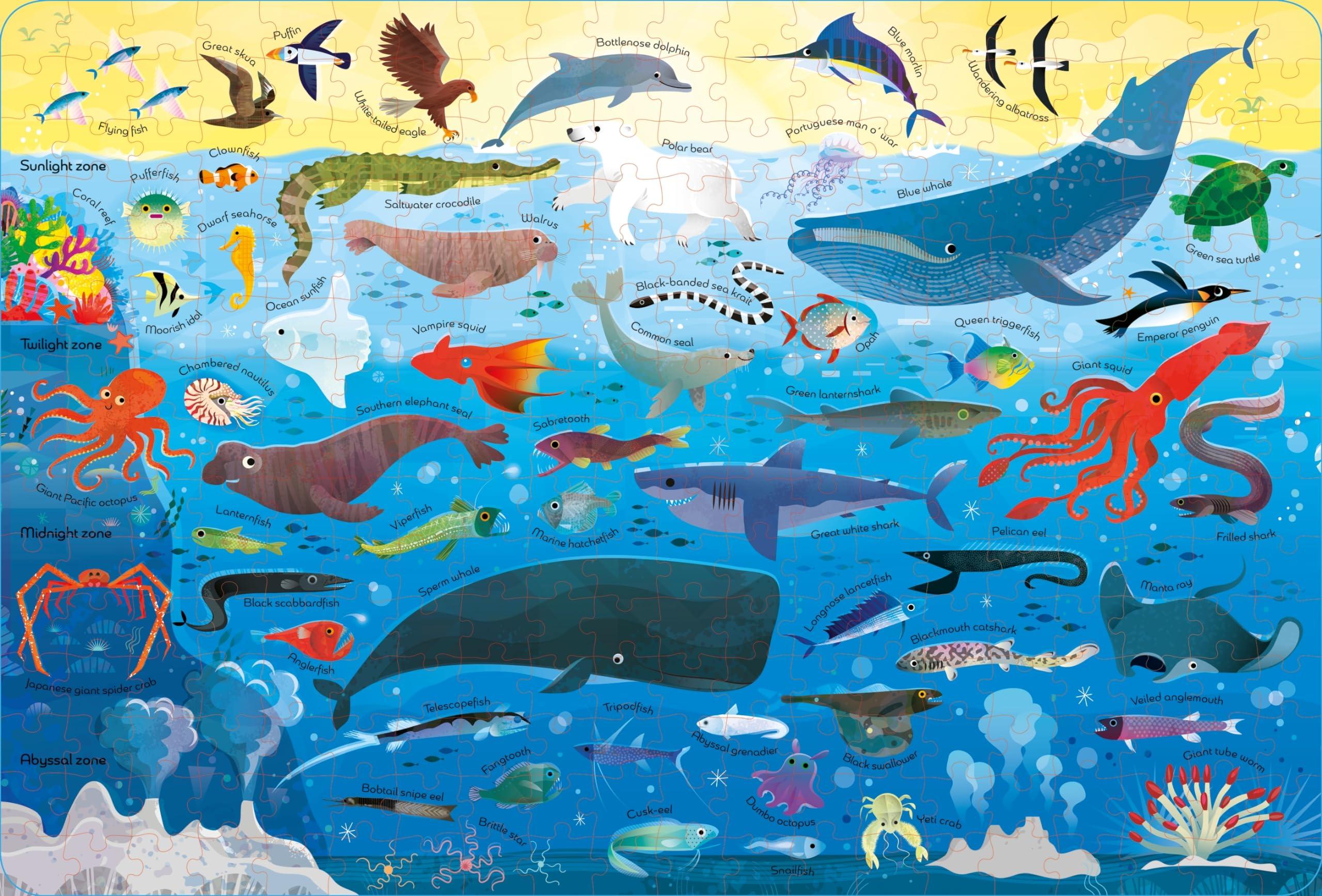 Sách ngoại văn: Usborne Book And Jigsaw Oceans