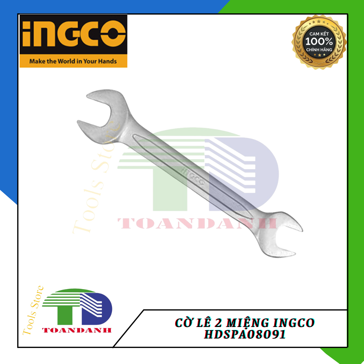 Cờ lê 2 miệng ingco HDSPA08091