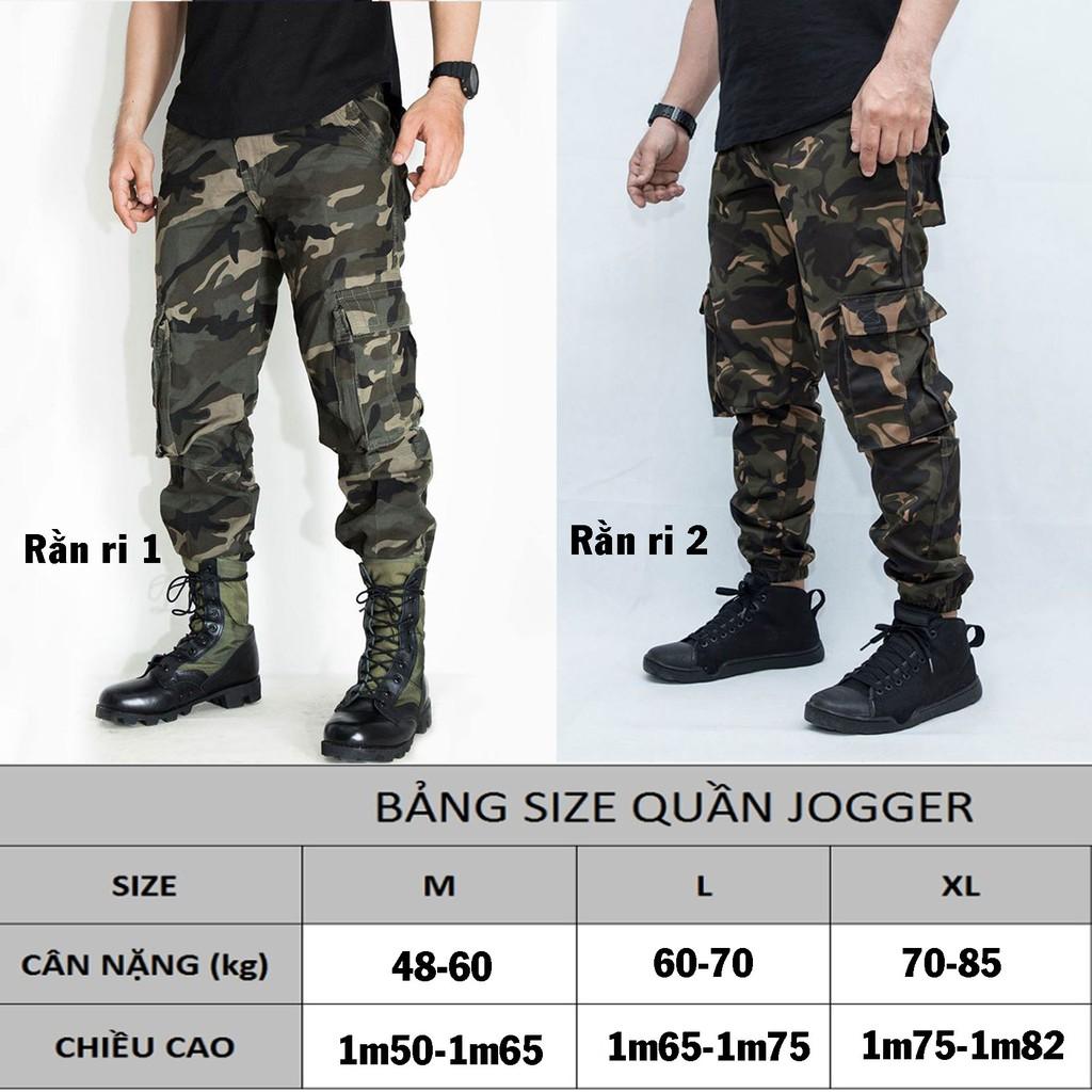 Quần Lính Jogger Túi Hộp Vải Kaki dày dặn - Đi học đi phượt du lịch dã ngoại