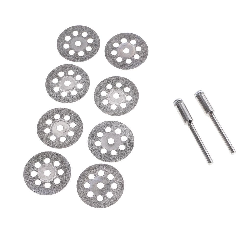10 Piece Diamond Cutting Wheels Cut Off Discs Drill Bit with Mandrel For Rotary Tool Stone Blade 22mm 25mm 30mm 35mm 40mm