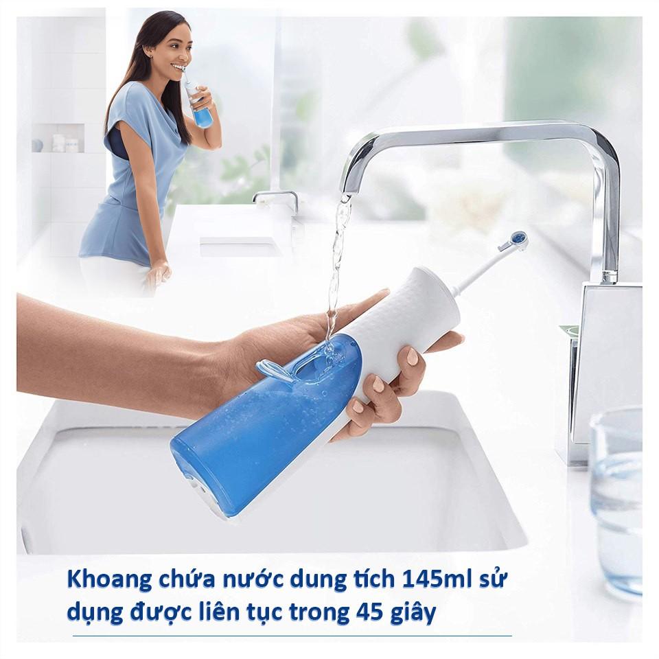 Máy Tăm Nước Cầm Tay Không Dây Oral-B AquaCare 4 Braun Loại Bỏ 99% Vi Khuẩn, Mảng Bám, Giữ Khỏe Nướu, Bảo Vệ Răng, Nhập Đức, Hàng Chính Hãng