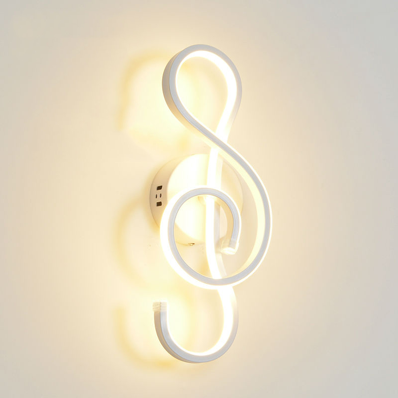 Đèn gắn tường nốt nhạc khóa Sol hiện đại (có 3 màu ánh sáng)