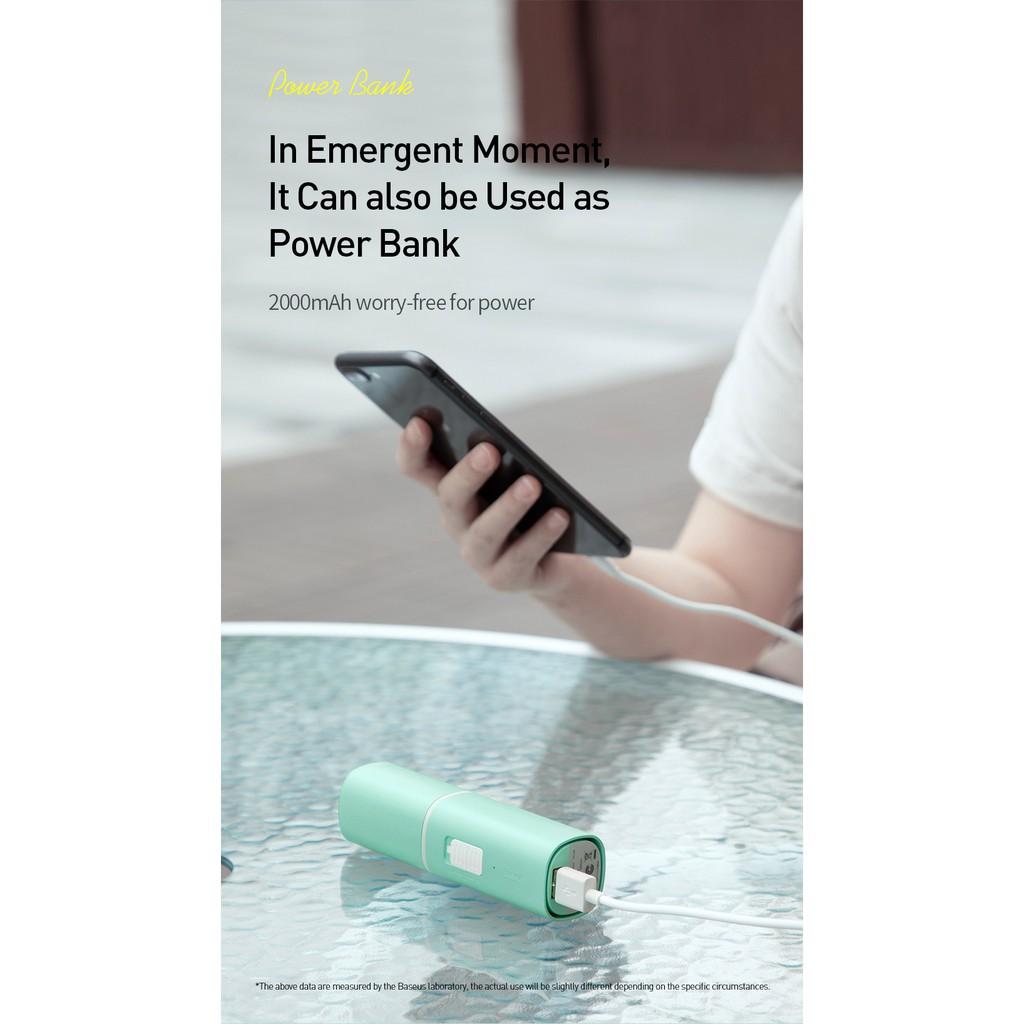 Quạt mini cầm tay kiêm sạc dự phòng Baseus (Handle/Destop, 2000mAh, 1.1W)- HÀNG CHÍNH HÃNG