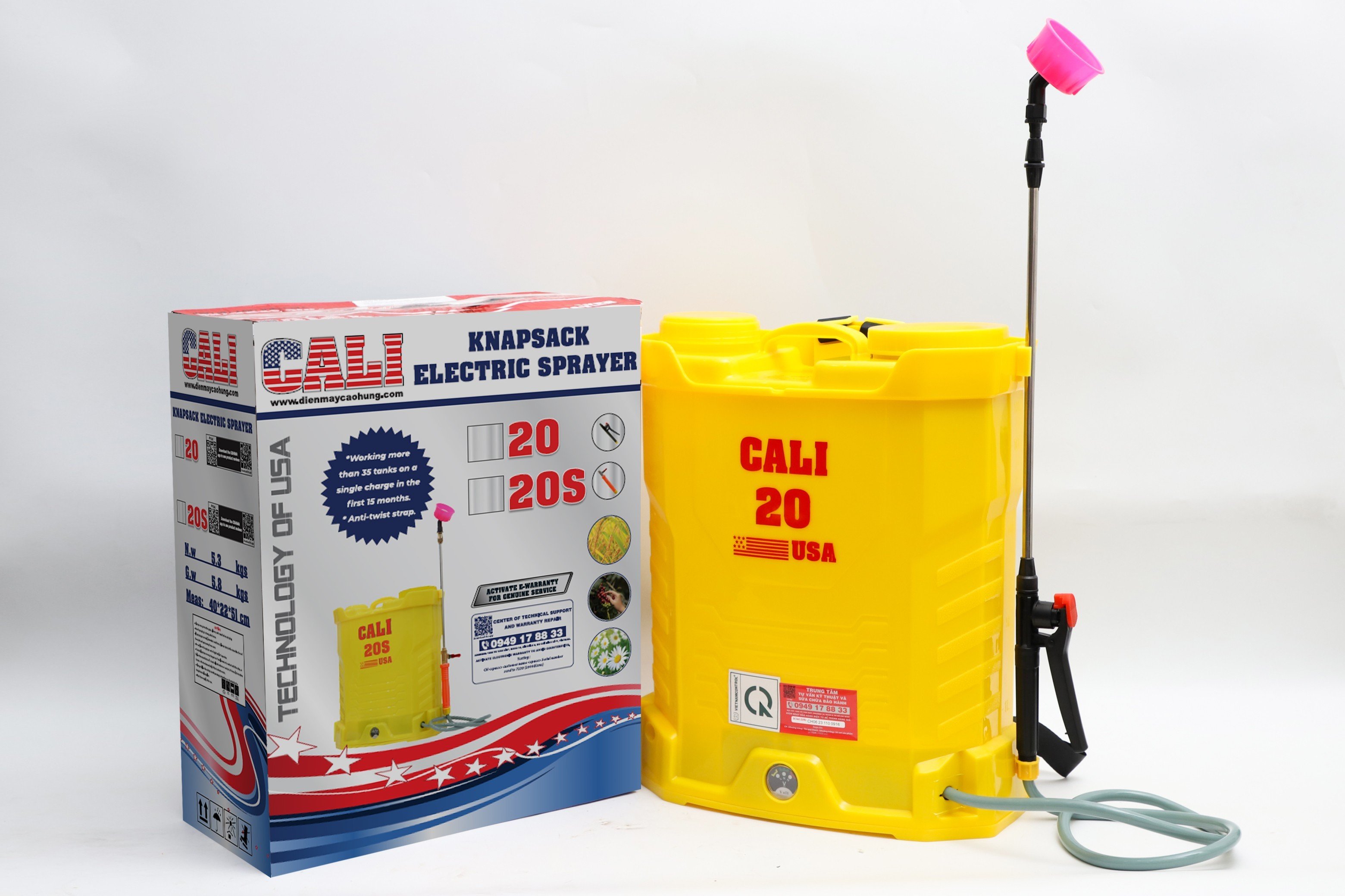 BÌNH PHUN XỊT THUỐC TRỪ SÂU CALI 20 bơm đơn