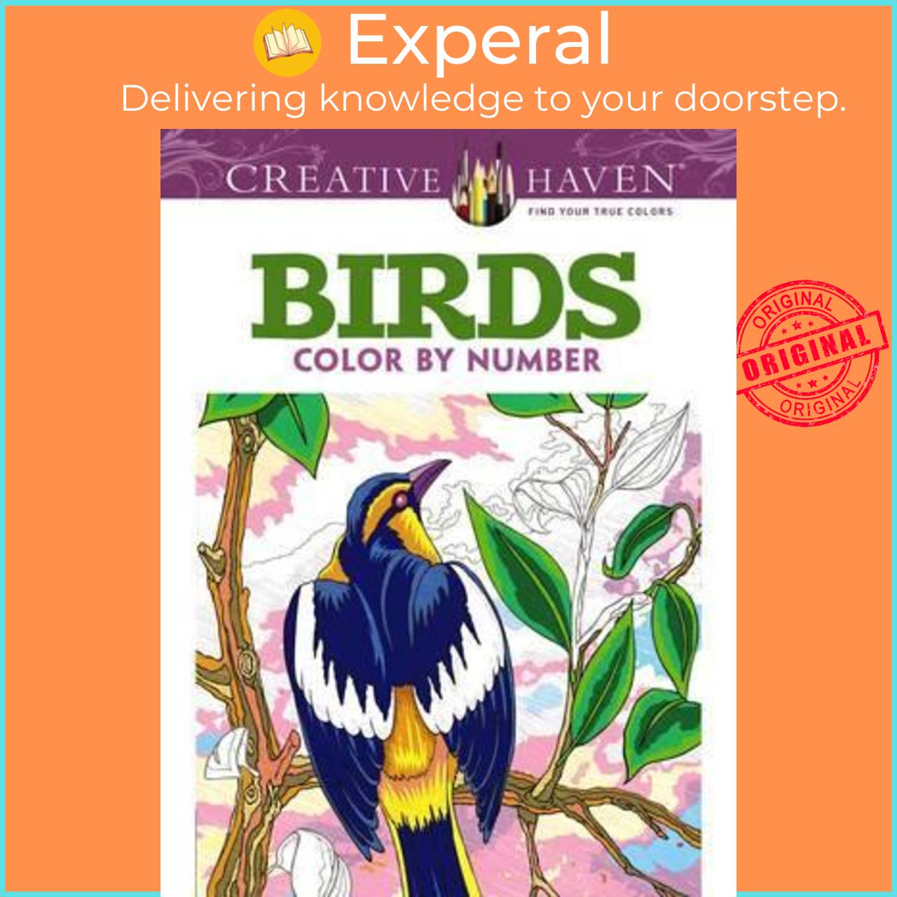 Sách - Creative Haven Birds Color by Number Coloring Book by George Toufexis (US edition, paperback)