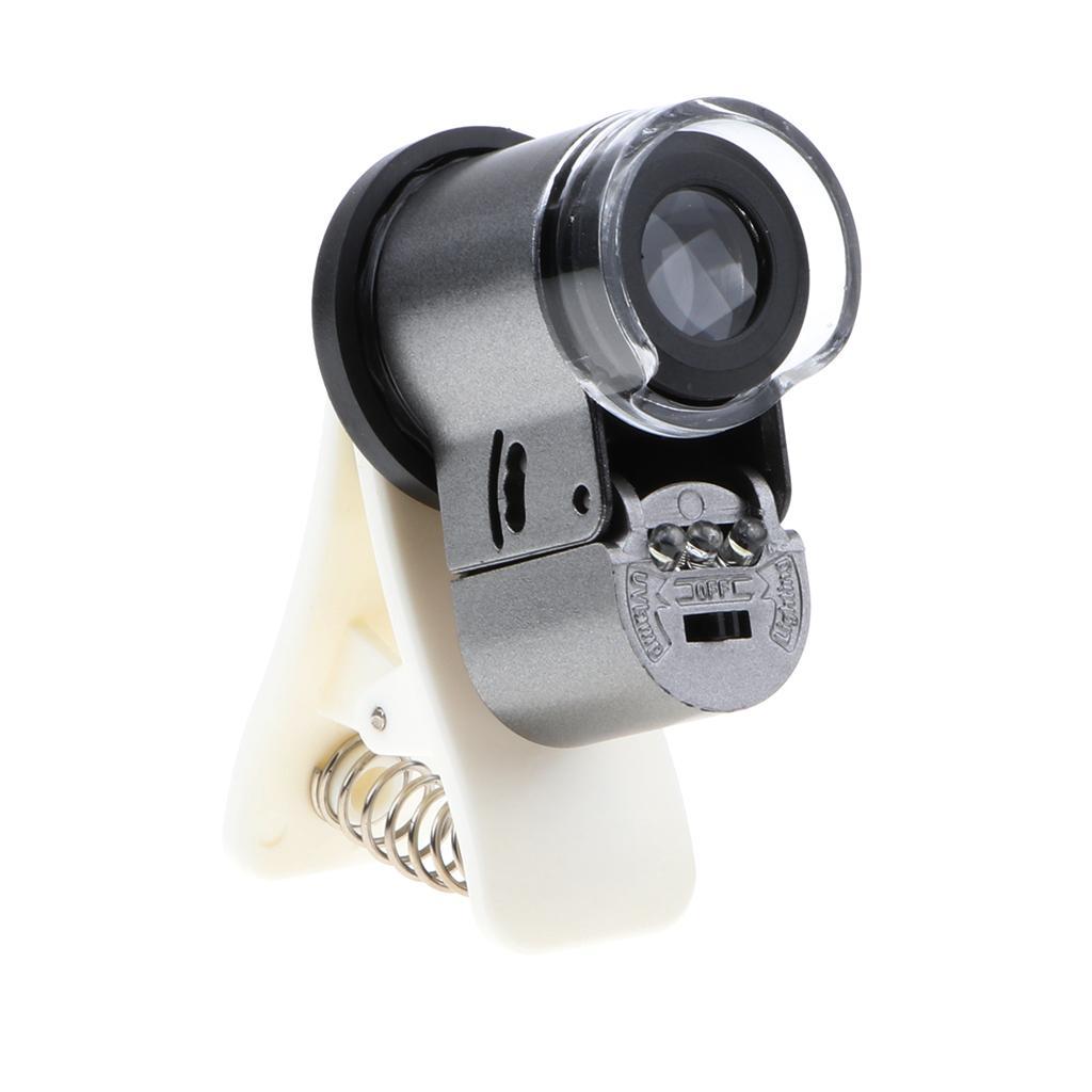 65X  Phones Camera Optical LED &  Clip   Micro Lens