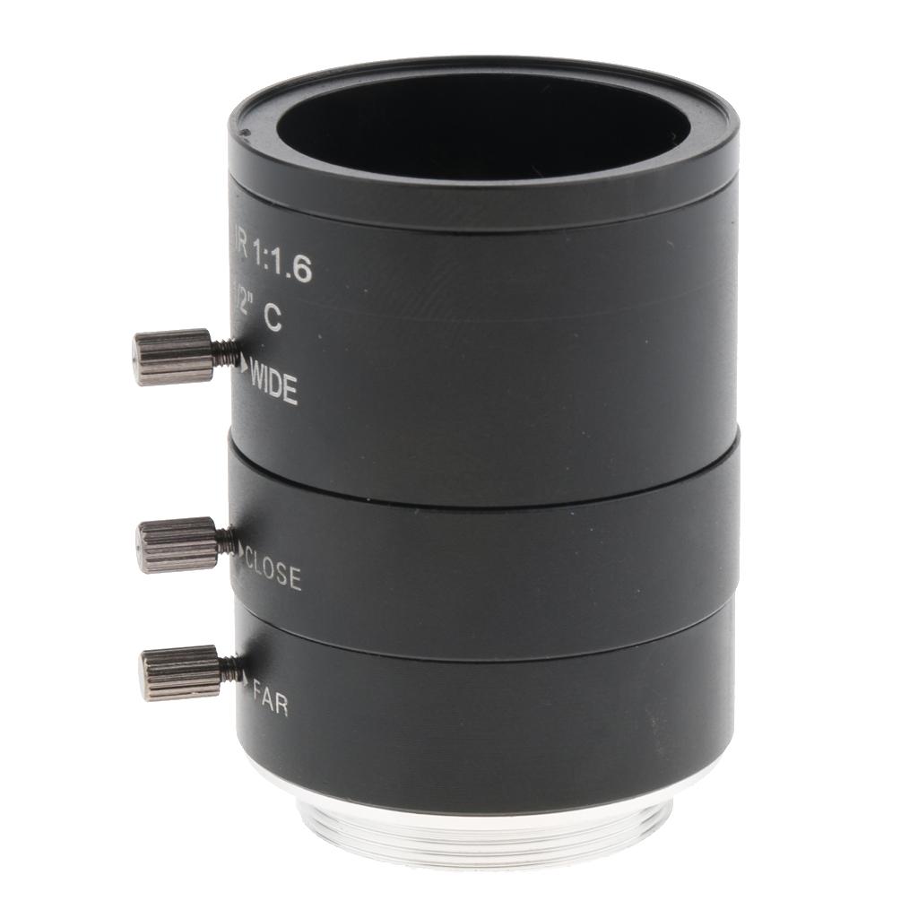 4 12mm 1/2 "F1.6 Manual IRIS CS Lens for Camera Industrial Microscope