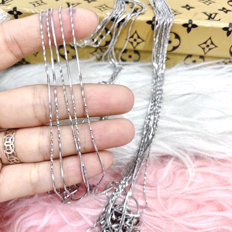 Dây chuyền mì cam kết không đen không gỉ Kami shop có thay móc tròn