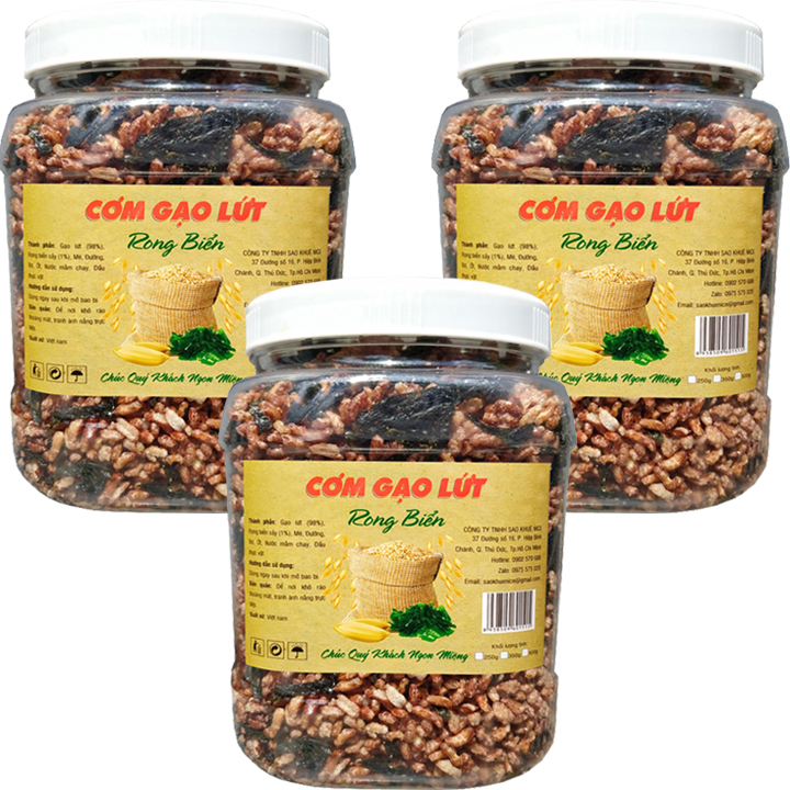 500g cơm gạo lứt rong biển sấy giòn thơm ngon