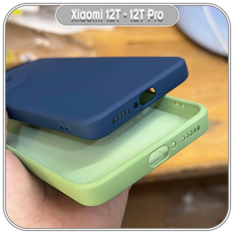 Ốp cho Xiaomi 12T - 12T Pro, Choice viền vuông nhựa TPU dẻo màu, lót nhung che camera