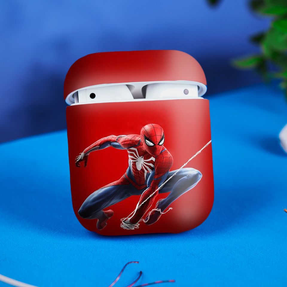 Miếng dán skin chống bẩn cho tai nghe AirPods in hình siêu anh hùng - AVG - 0x1013 (bản không dây 1 và 2)