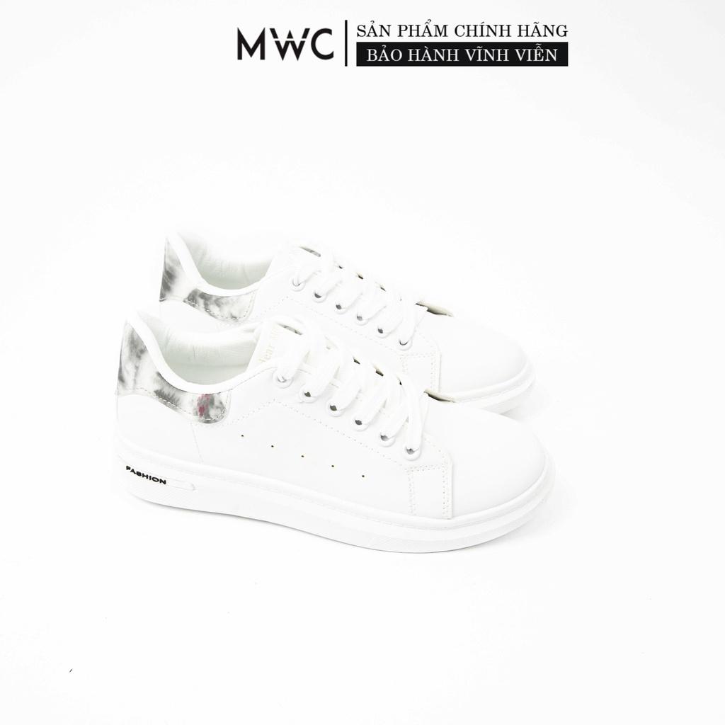 Giày Thể Thao Nữ thời trang MWC giày sneaker đế bằng da trơn basic năng động thời thượng NUTT- 0593