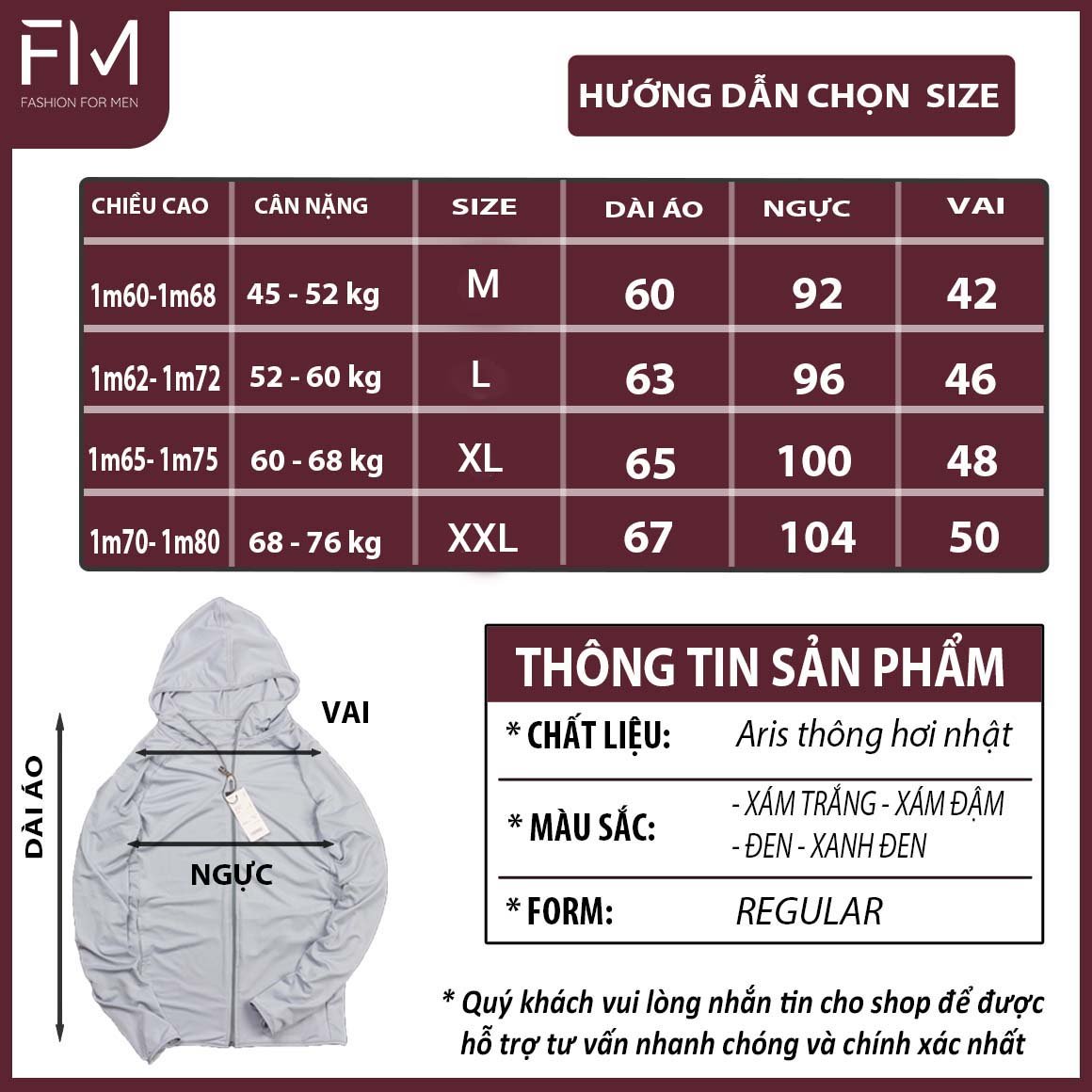 Hình ảnh Áo chống nắng nam cao cấp, thông hơi, chống nắng, chống tia UV, chống bám bụi – FORMEN SHOP – FMTHT024