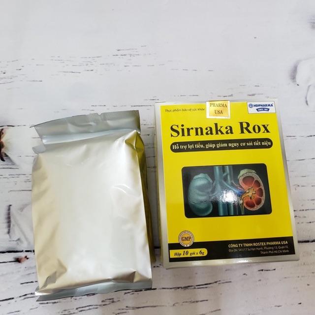 Sirnaka Rox lợi tiểu, giảm nguy cơ sỏi thận, sỏi tiết niệu Hộp 10 gói