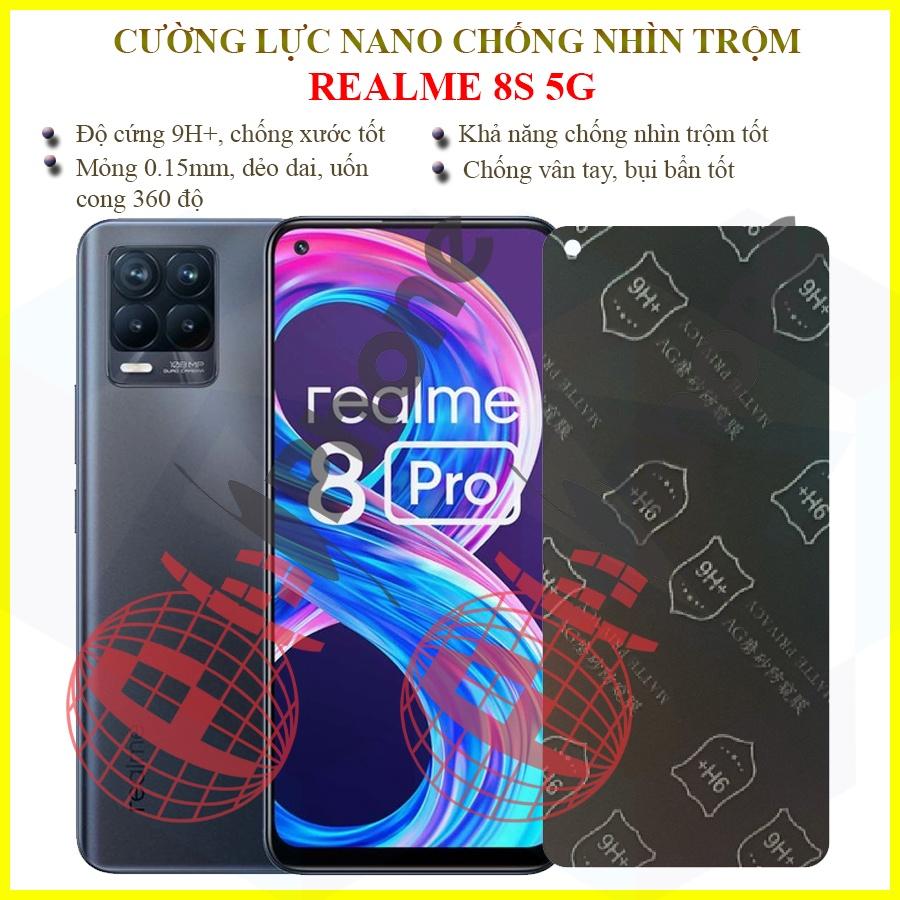 Dán chống nhìn trộm  dành cho Realme 8s 5G - Dán cường lực dẻo nano 9H+