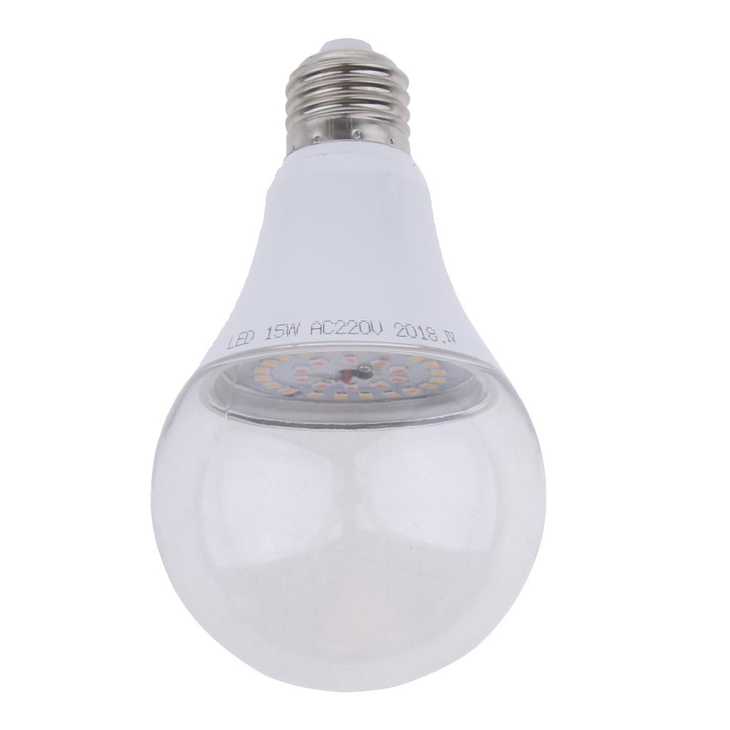 3xE27 Base LED Grow Light Bub Fruit Flower Plant Grow Lamp for Indoor Plants  Warm White_15W