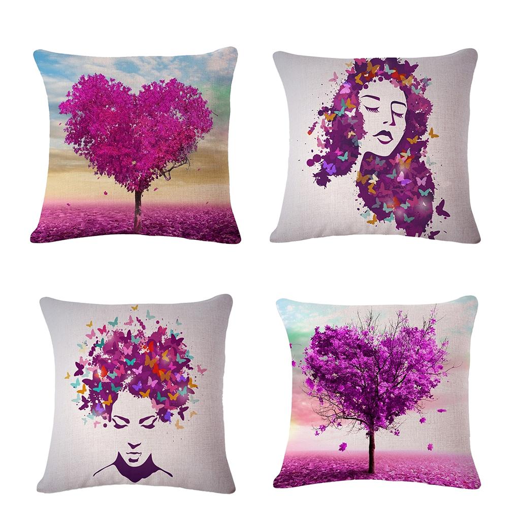 Tree Vintage Cushion Decor Pillow Case