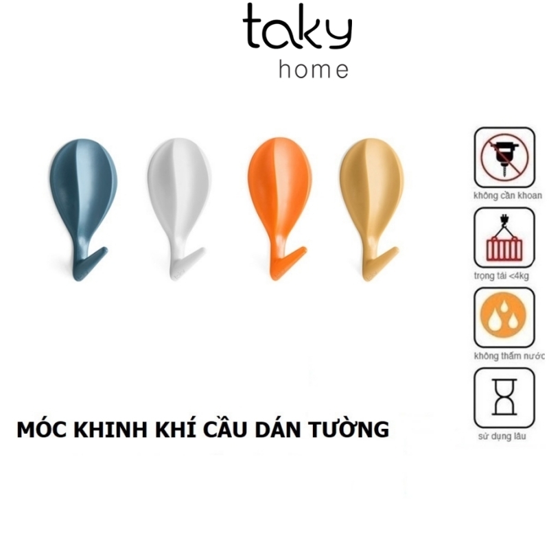 Móc Dính Tường Kinh Khí Cầu, Treo Đồ Đa Năng, Trang Trí Tường, Kiểu Dáng Đẹp, Nhiều Màu Lựa Chọn. TakyHome 2222