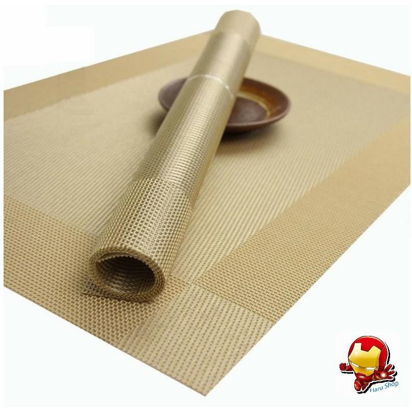Miếng lót bàn ăn PVC Polyester   phong cách châu Âu 45x30cm