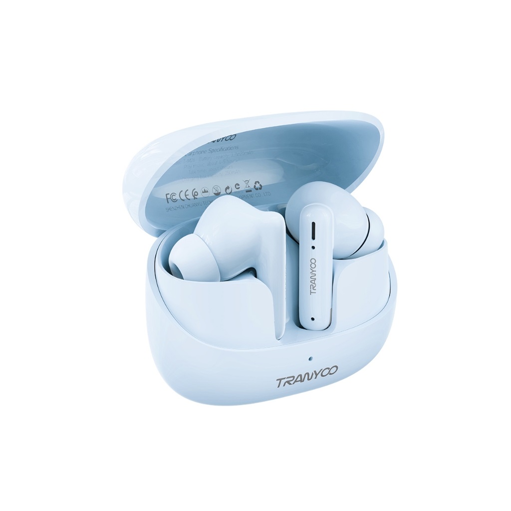 Tai nghe Bluetooth 5.3 TRANYOO T-M26, khử tiếng ồn thông minh, thiết kế đẹp, sang trọng, pin trâu - Hàng chính hãng