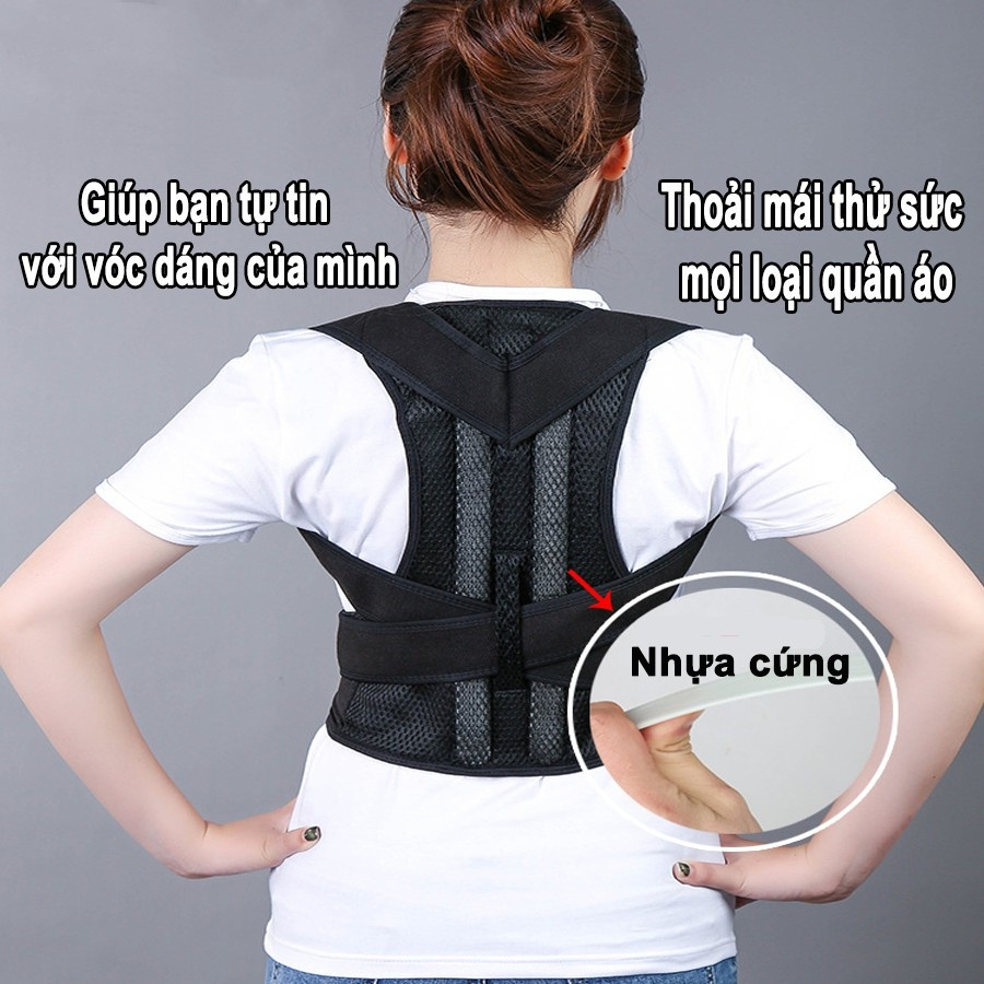 Đai chống gù lưng - vai - eo - chất liệu bền-thoáng - ​có nẹp cố định cột sống