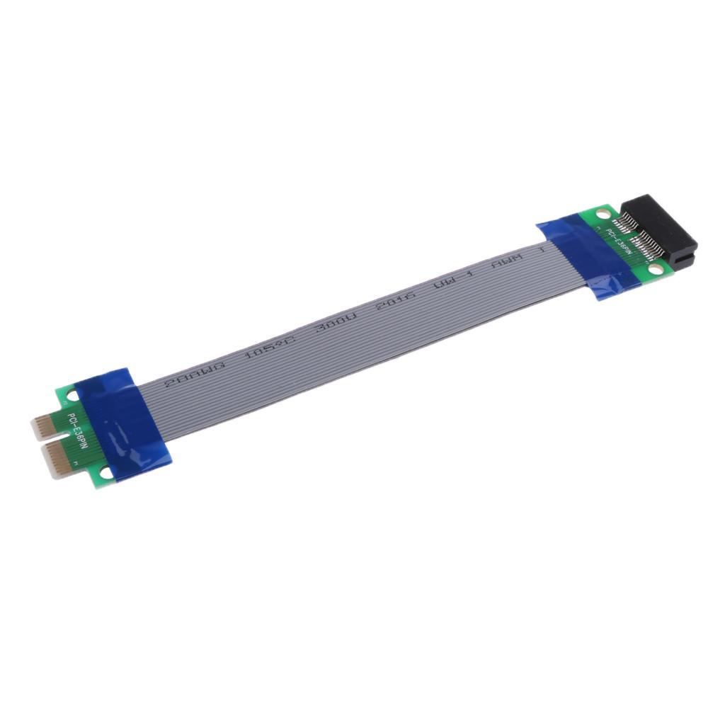 PCI-E 1X to X1 Female Slot Riser Card Extender Ribbon Flex Conversion 15CM