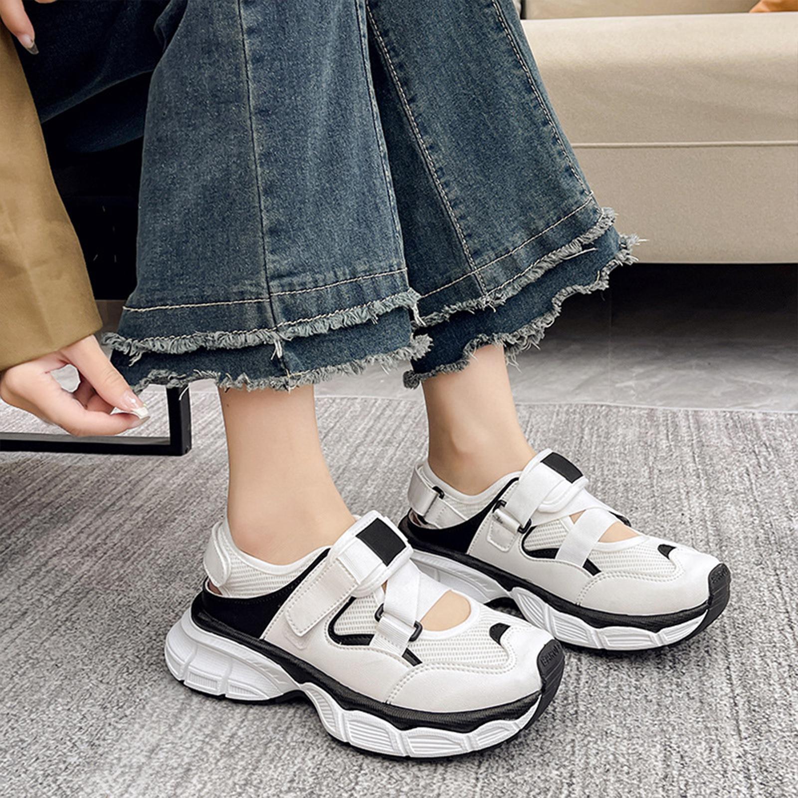 Women's Walking Shoes Sandals Heightening Sole Soft Lightweight Fashion Leisure Sneakers Trainers Shoes for Commuting Fishing Outdoor Indoor
