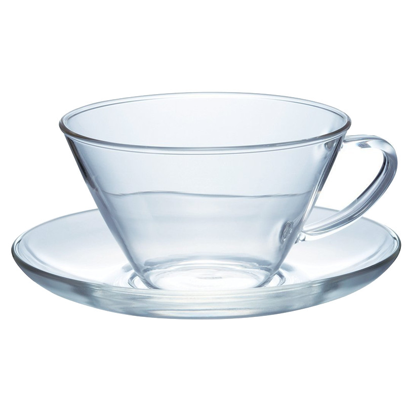 Tách Trà Và Đĩa Lót Thủy Tinh Hario Heatproof Tea Cup & Saucer