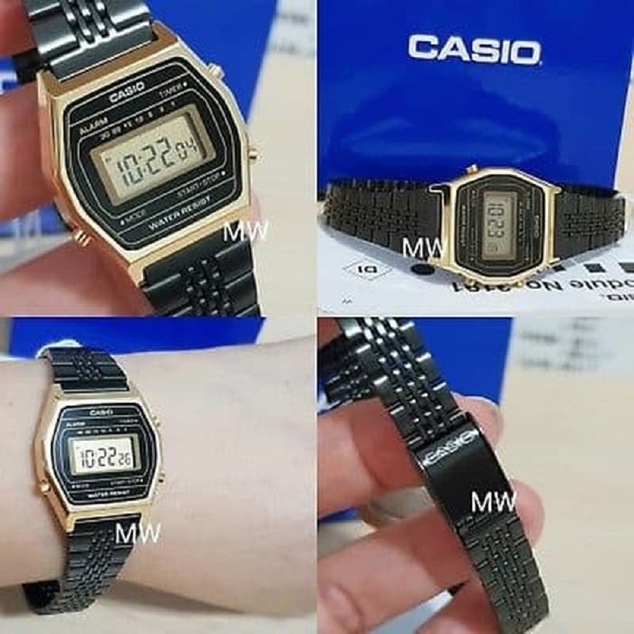 Đồng hồ nữ Casio điện tử dây thép LA690WGB-1DF (27mm)