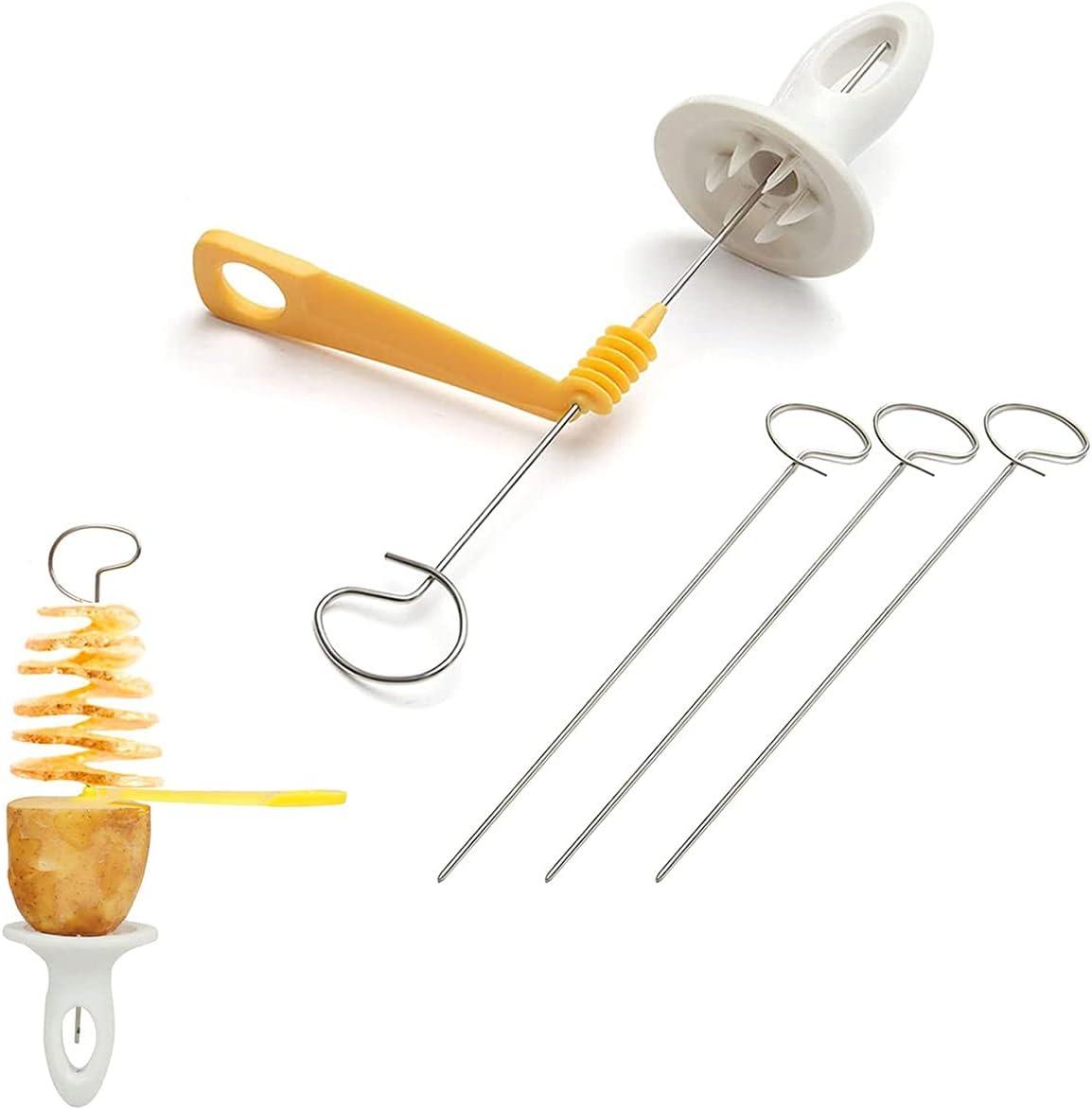 Máy cắt khoai tây, Thép không gỉ xoắn ốc khoai tây, Máy cắt xoắn ốc khoai tây, Máy cắt xoắn ốc khoai tây, cho tháp khoai tây, thịt nướng, chiên, tụ họp, tiệc tùng, cắm trại, gia đình, nhà bếp