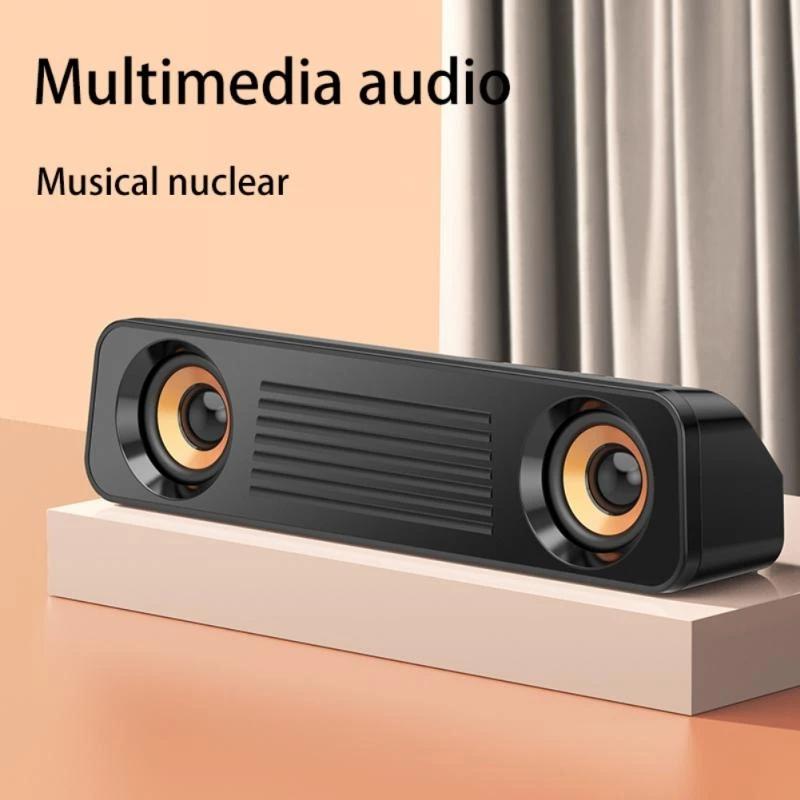 Loa USB Di Động Mini Có Dây Đầu Cắm 3.5Mm Loa Soundbar Surround Hộp Âm Thanh Máy Nghe Nhạc Cho Tivi Máy Tính Laptop Màu sắc: Đen