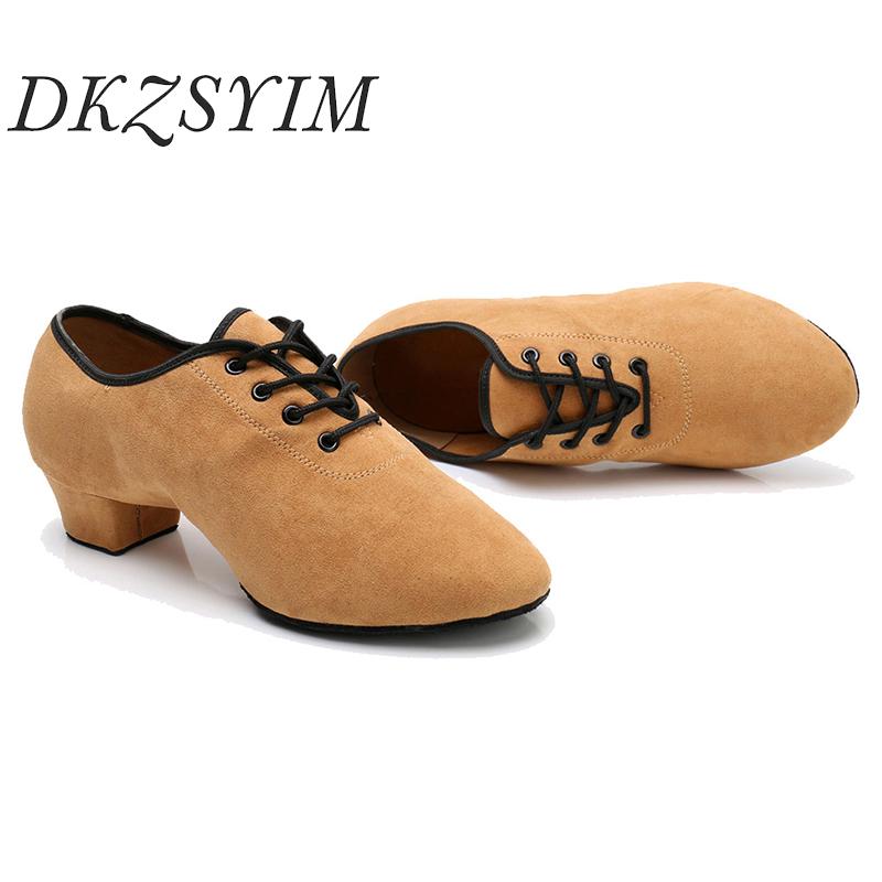 Giày khiêu vũ Latin của DKZSYIM Color: B Rubber-5CM Shoe Size: 34