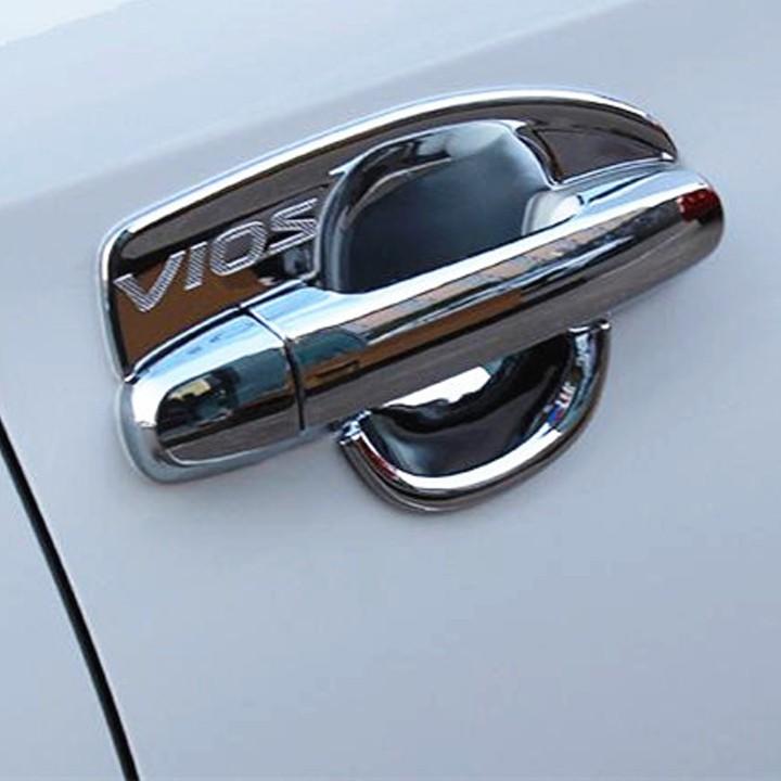 Bộ 04 Ốp Tay Nắm Và Hõm Cửa Dành Cho Ô Tô Toyta Vios 2014-2018