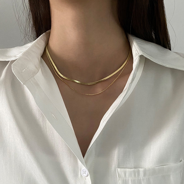 Vòng cổ choker nhiều lớp thời trang Hàn Quốc đơn giản