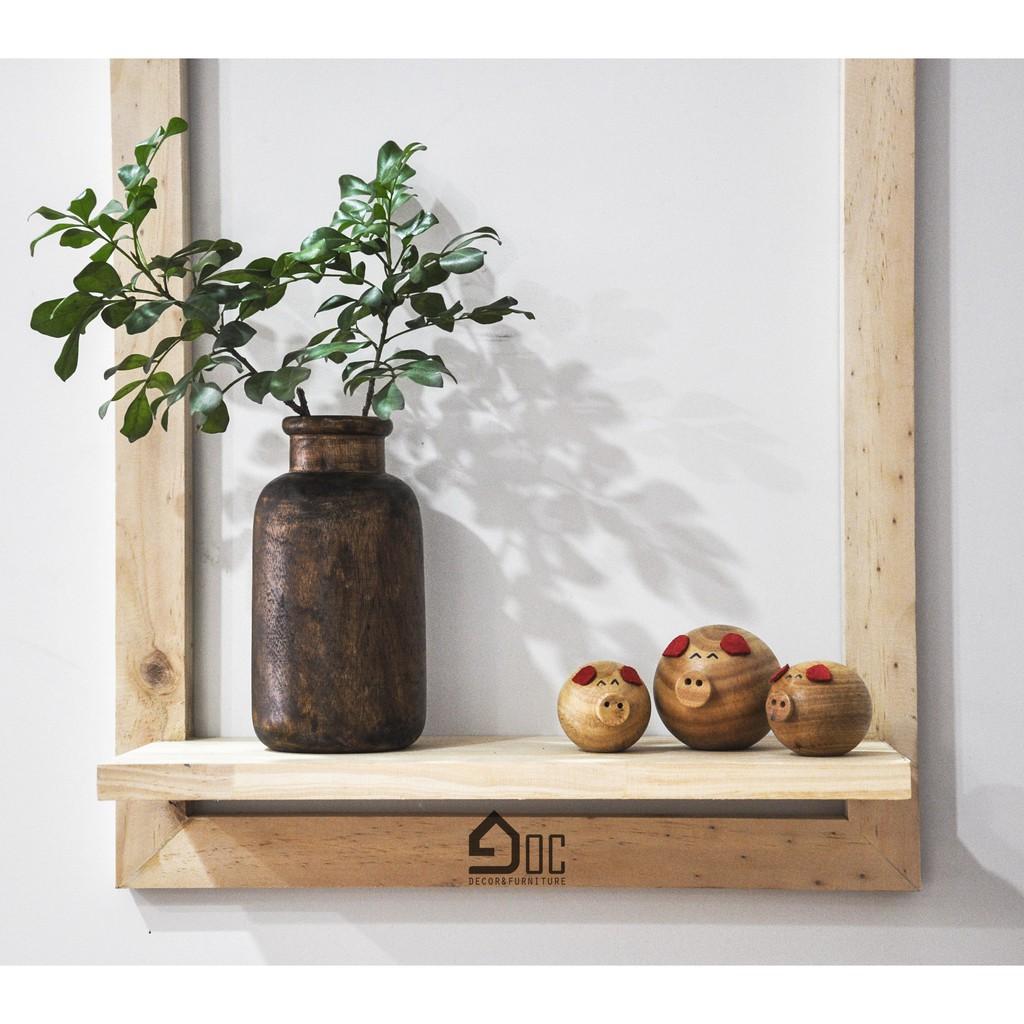 Lọ hoa gỗ, bình hoa gỗ nghệ thuật decor cắm hoa giả, hoa lụa, hoa khô Góc Decor